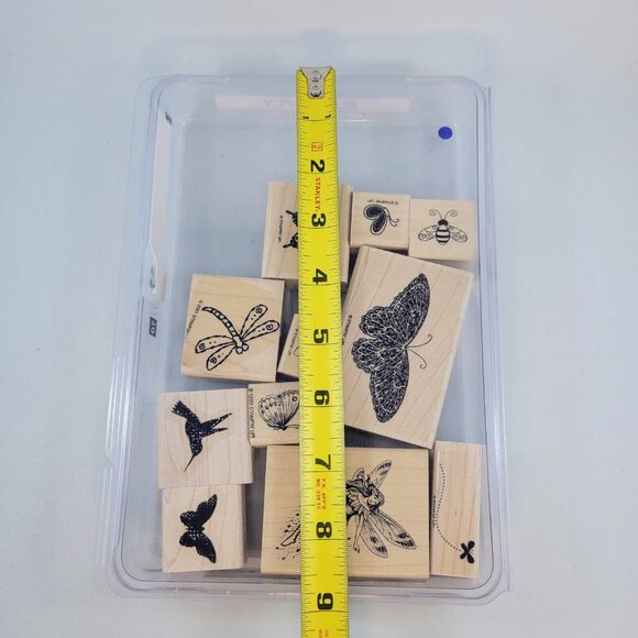 Stamp Lot Wood Butterfly Bird Fairy Dragonfly Bee Baby Bundle Of Joy Clear Baby - Picture 9 of 16